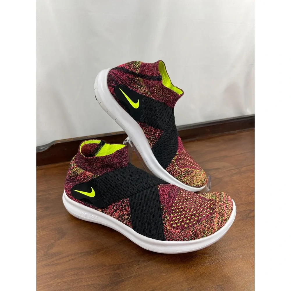 Flyknit Free Nike RN Motion Multicolor Running Shoe 880846-004 Women Size 7 EUC